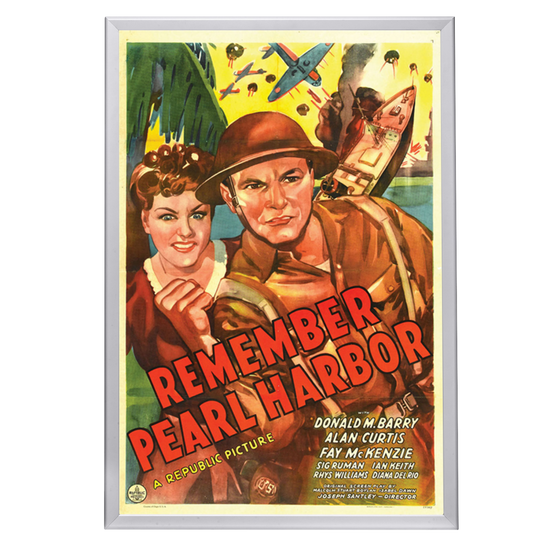 "Remember Pearl Harbor" (1942) Framed Movie Poster