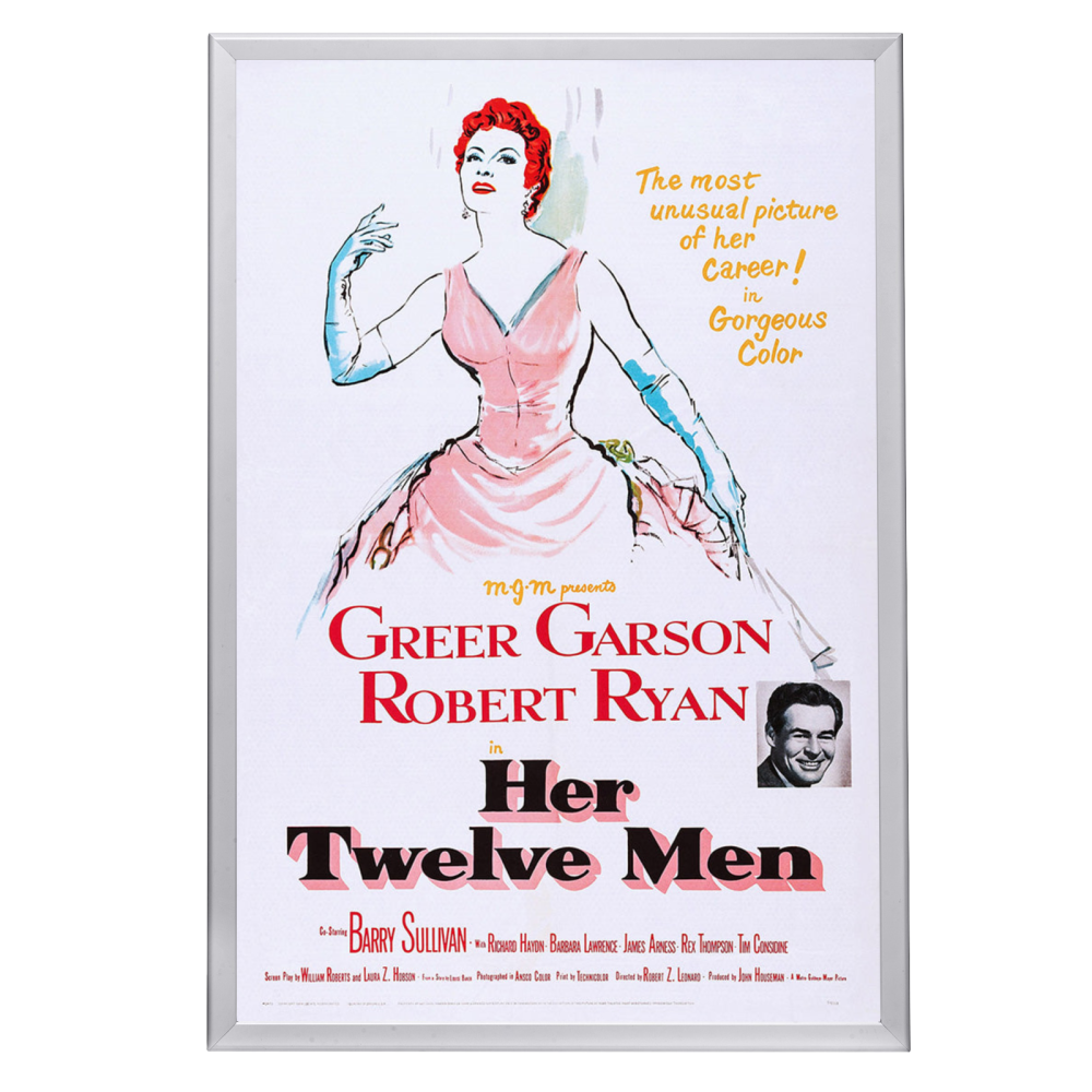 "Her Twelve Men" (1954) Framed Movie Poster