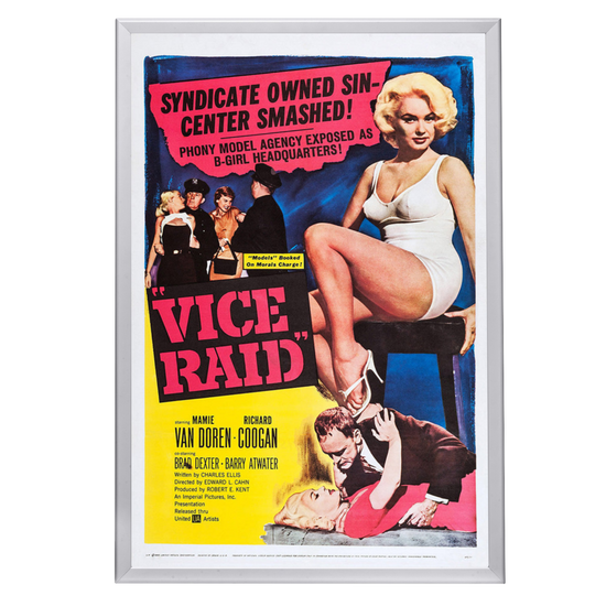 "Vice Raid" (1960) Framed Movie Poster