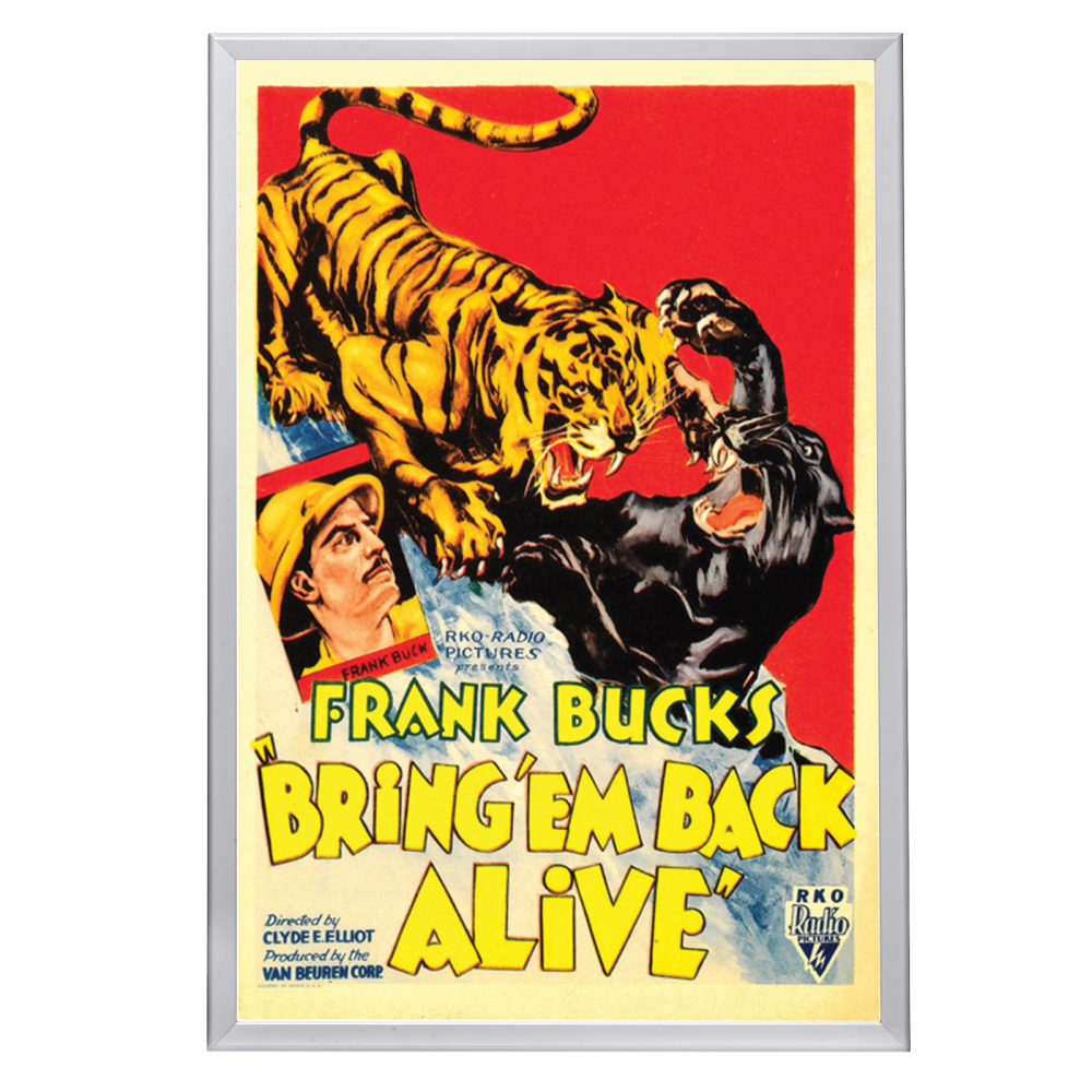 "Bring 'Em Back Alive" (1932) Framed Movie Poster