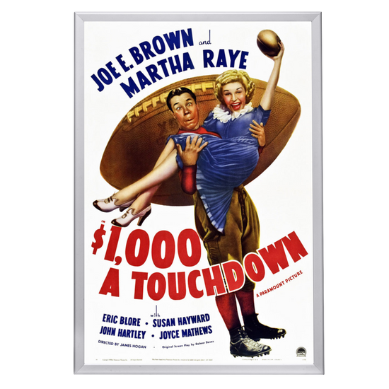 "1000 A Touchdown" (1939) Framed Movie Poster