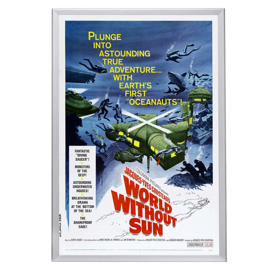 "World Without Sun" (1965) Framed Movie Poster