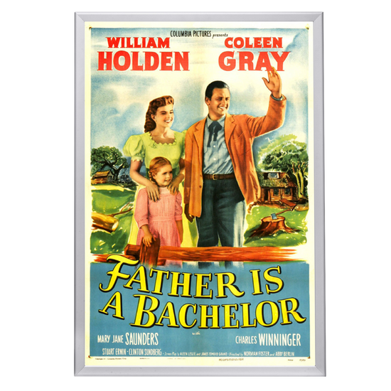 "Father Is A Bachelor" (1950) Framed Movie Poster