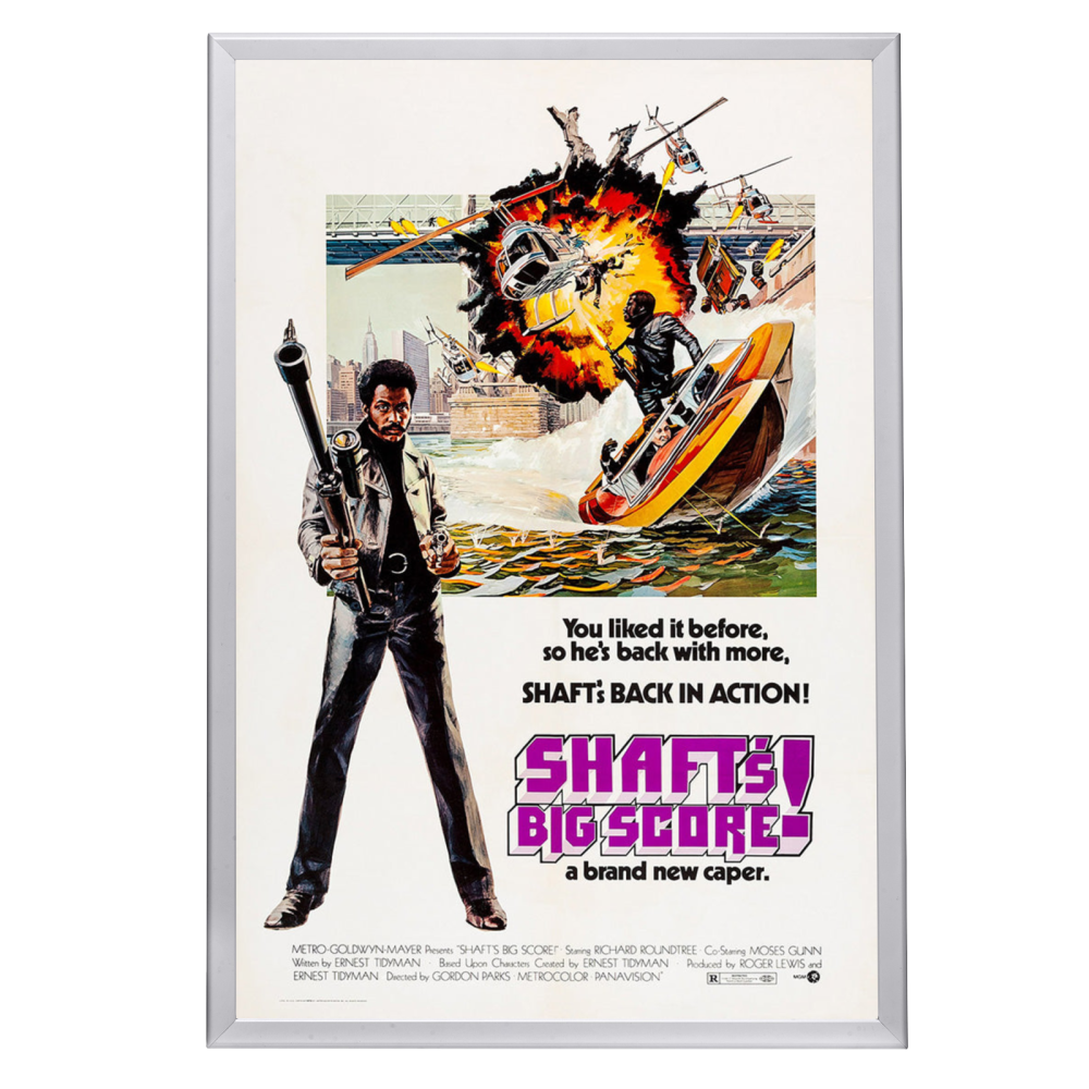 "Shaft's Big Score!" (1972) Framed Movie Poster