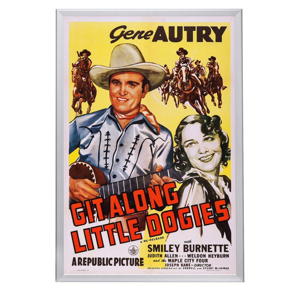 "Git Along Little Doggies" (1937) Framed Movie Poster