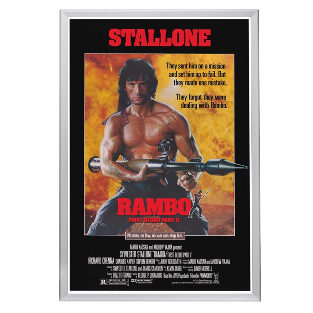 "Rambo: First Blood Part II" (1985) Framed Movie Poster