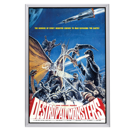 "Destroy All Monsters" (1969) Framed Movie Poster