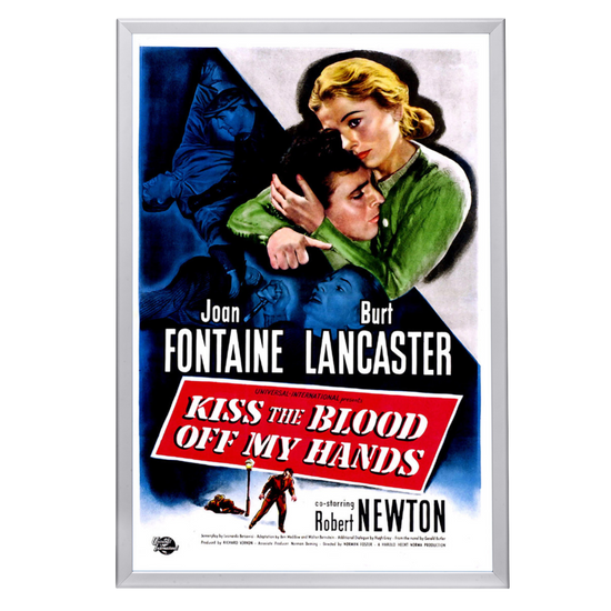 "Kiss The Blood Off My Hands" (1948) Framed Movie Poster