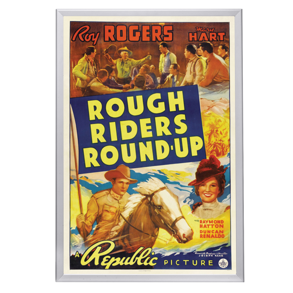 "Rough Riders Round-Up" (1939) Framed Movie Poster