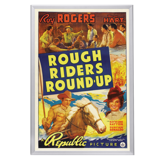 "Rough Riders Round-Up" (1939) Framed Movie Poster