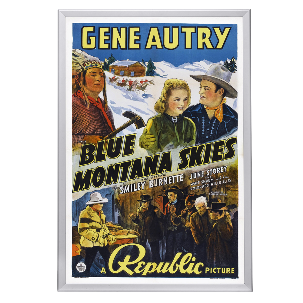 "Blue Montana Skies" (1939) Framed Movie Poster