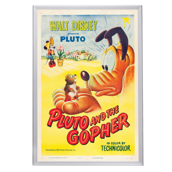 "Pluto And The Gopher" (1950) Framed Movie Poster