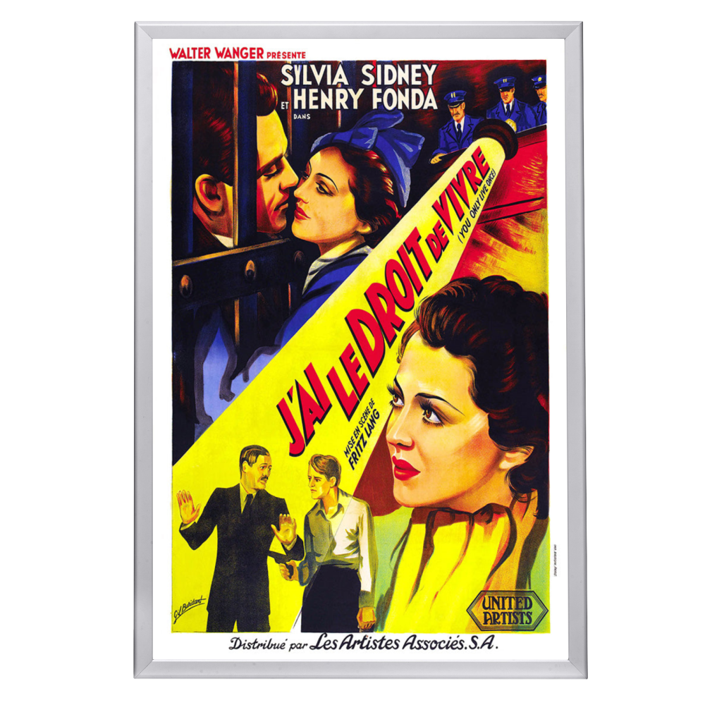 "You Only Live Once (French)" (1937) Framed Movie Poster