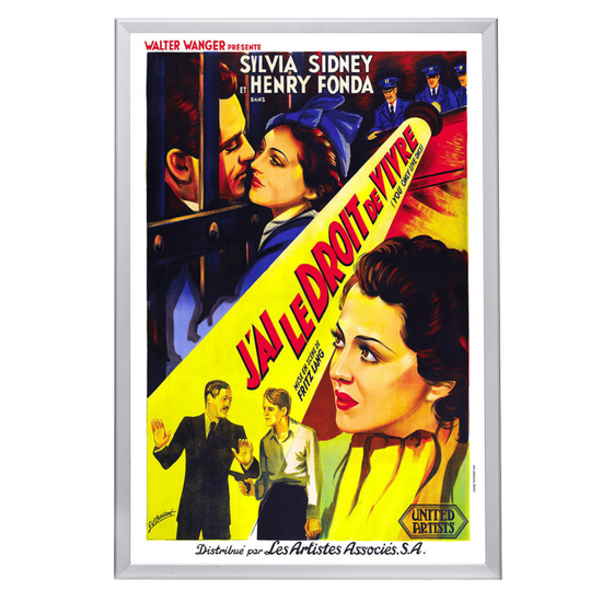 "You Only Live Once (French)" (1937) Framed Movie Poster