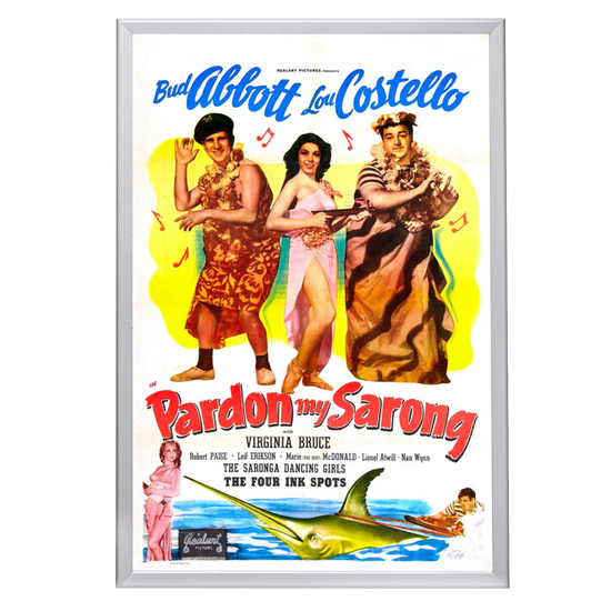 "Pardon My Sarong" (1942) Framed Movie Poster