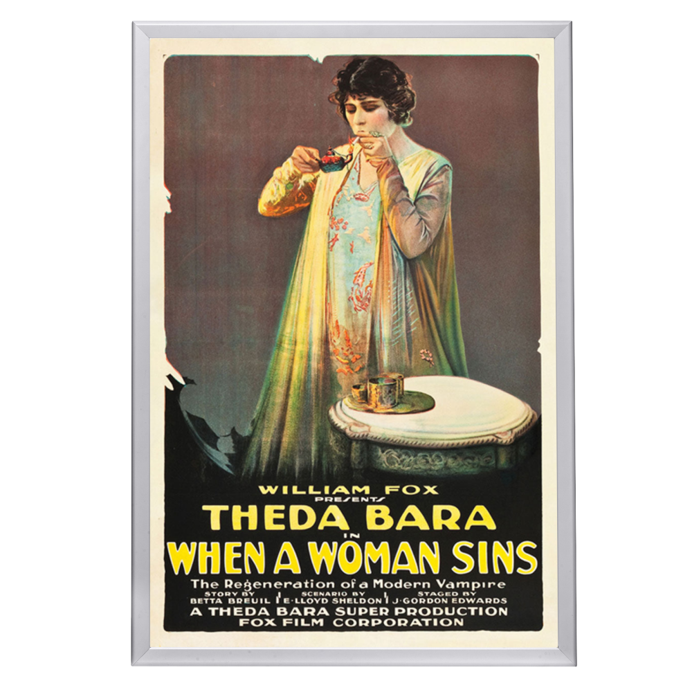 "When A Woman Sins" (1918) Framed Movie Poster