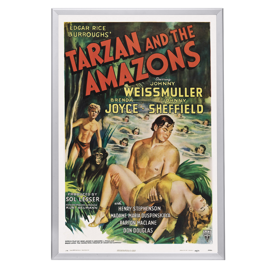 "Tarzan And The Amazons" (1945) Framed Movie Poster