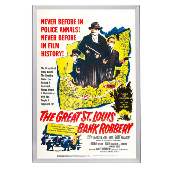 "Great St. Louis Bank Robbery" (1959) Framed Movie Poster