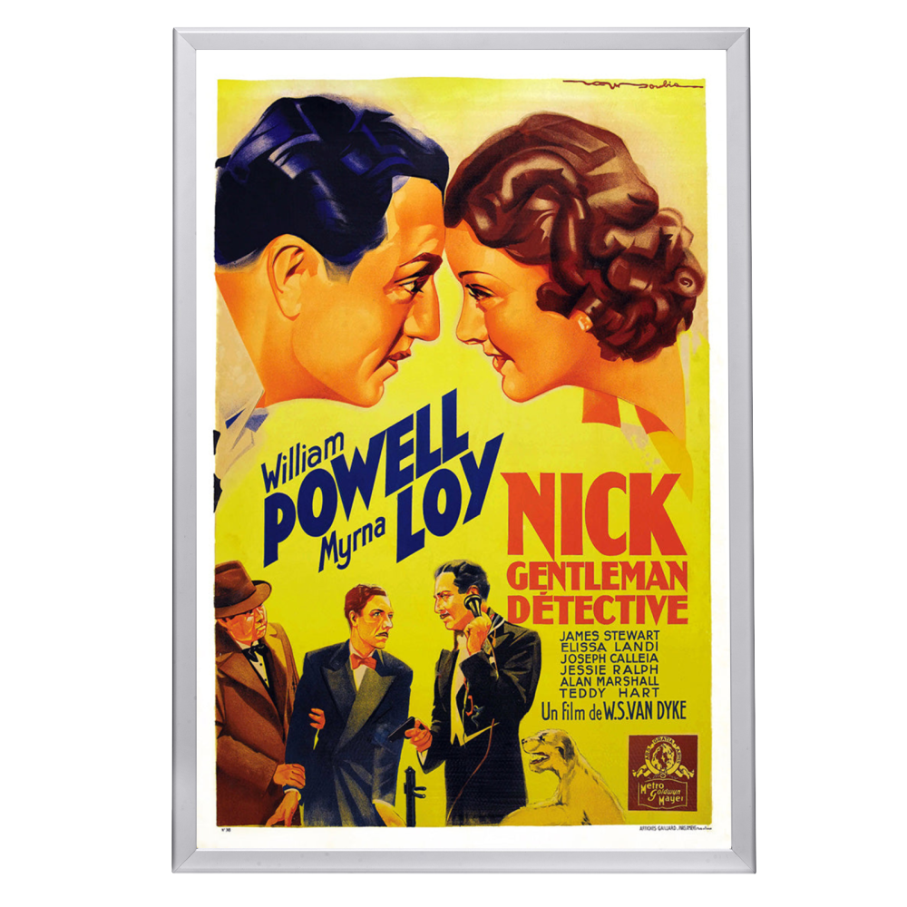 "After The Thin Man  (French)" (1936) Framed Movie Poster