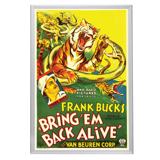 "Bring 'Em Back Alive" (1932) Framed Movie Poster