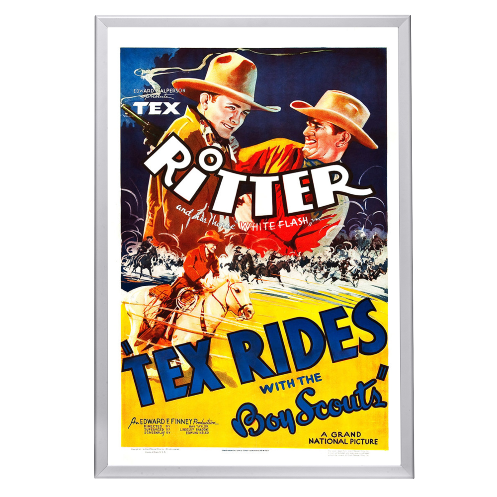 "Tex Rides With The Boy Scouts" (1937) Framed Movie Poster