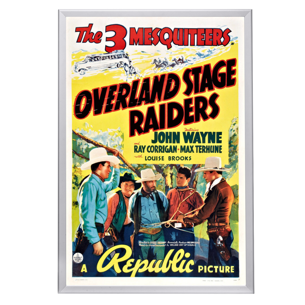 "Overland Stage Raiders" (1938) Framed Movie Poster