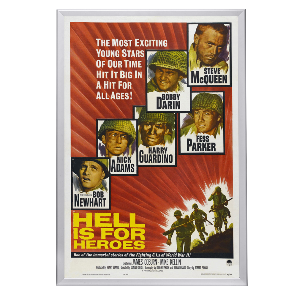 "Hell Is For Heroes" (1962) Framed Movie Poster