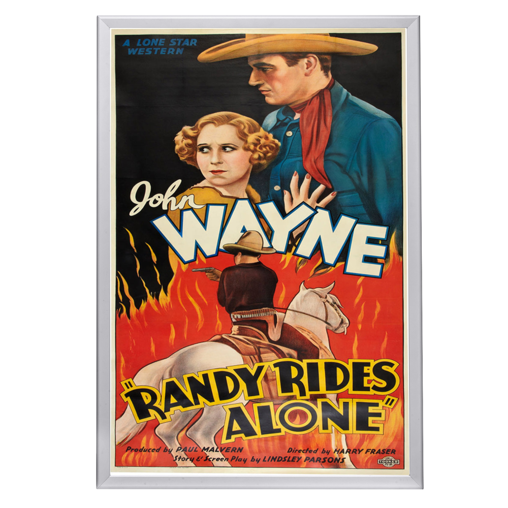 "Randy Rides Alone" (1934) Framed Movie Poster