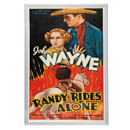 "Randy Rides Alone" (1934) Framed Movie Poster