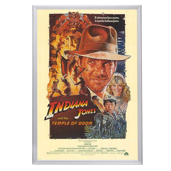 "Indiana Jones and the Temple of Doom" (1984) Framed Movie Poster