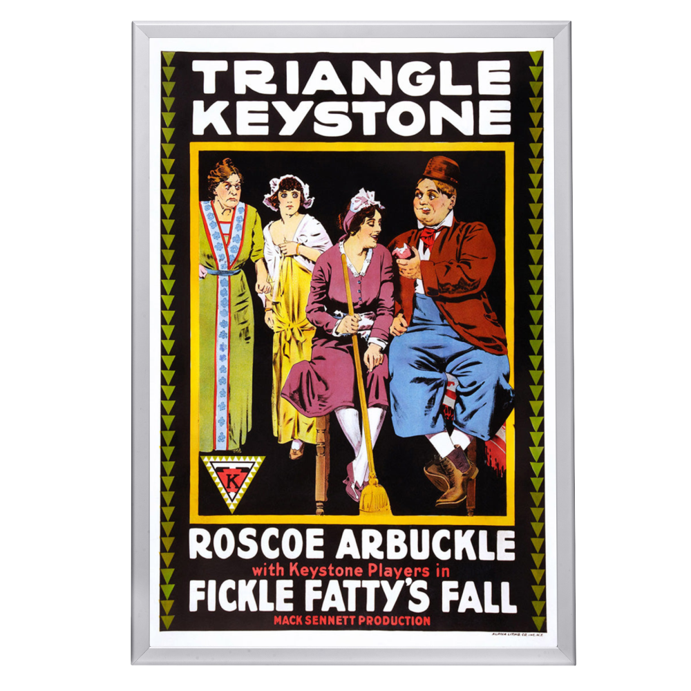 "Fickle Fatty's Fall" (1915) Framed Movie Poster