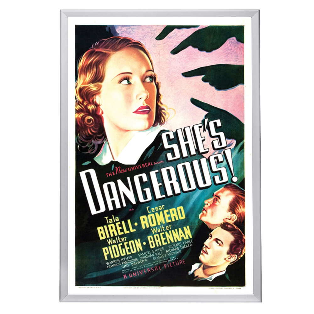 "She's Dangerous!" (1937) Framed Movie Poster