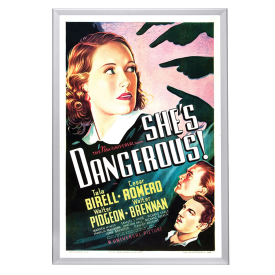 "She's Dangerous!" (1937) Framed Movie Poster