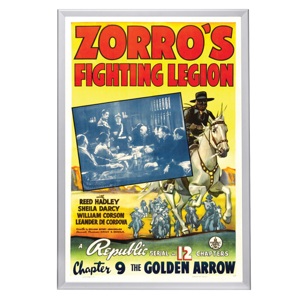 "Zorro's Fighting Legion" (1939) Framed Movie Poster