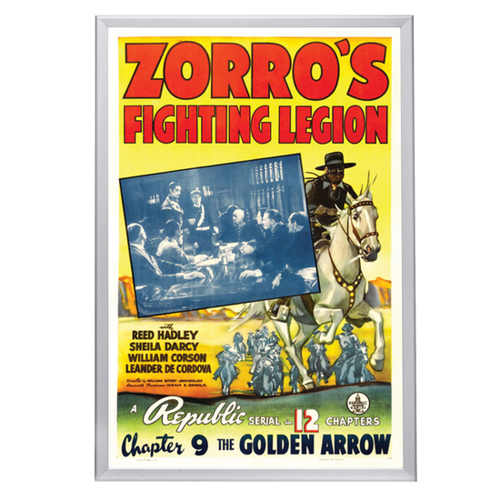 "Zorro's Fighting Legion" (1939) Framed Movie Poster