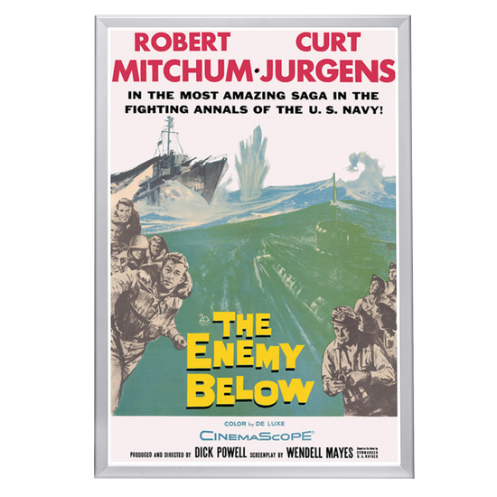 "Enemy Below" (1958) Framed Movie Poster