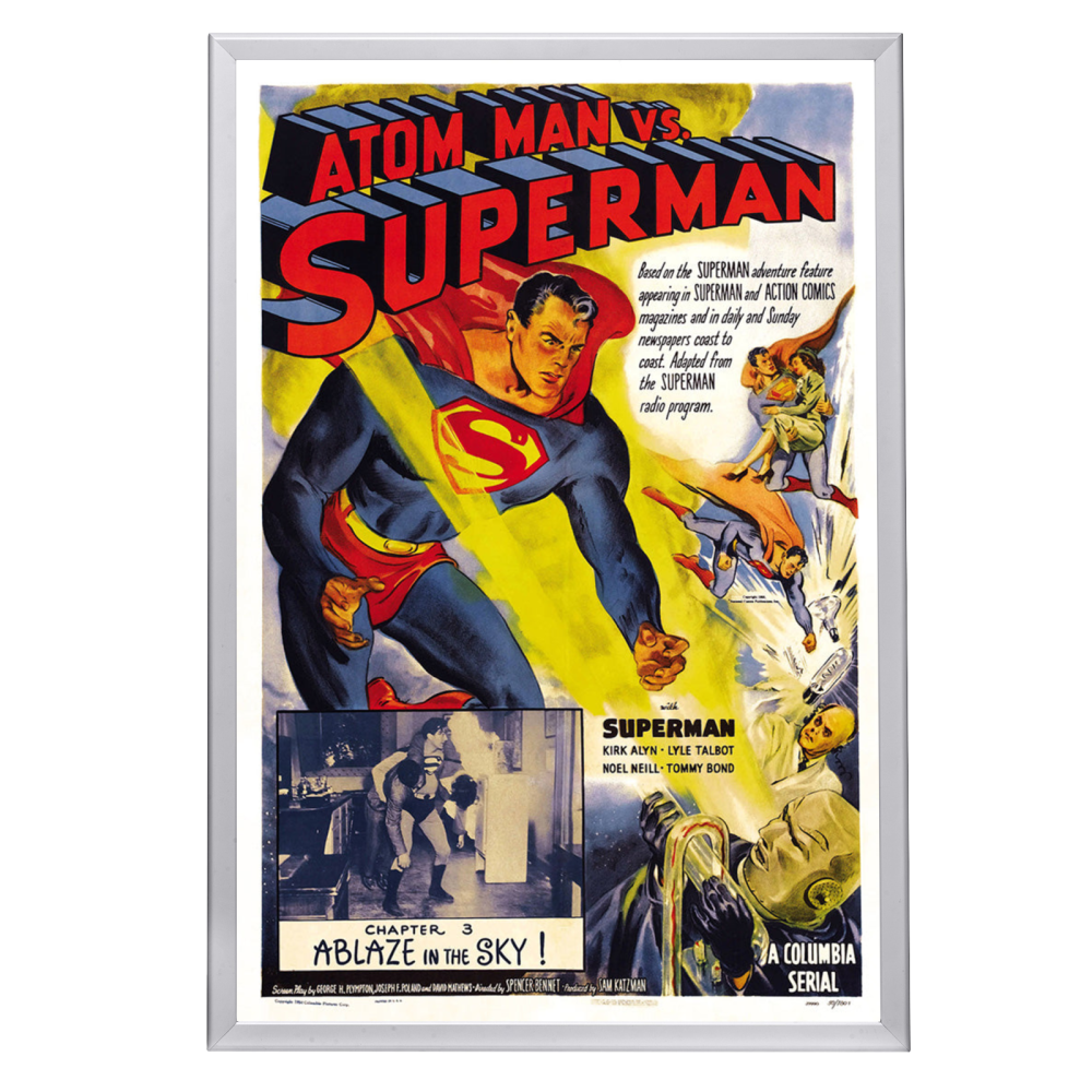 "Atom Man Vs. Superman" (1950) Framed Movie Poster
