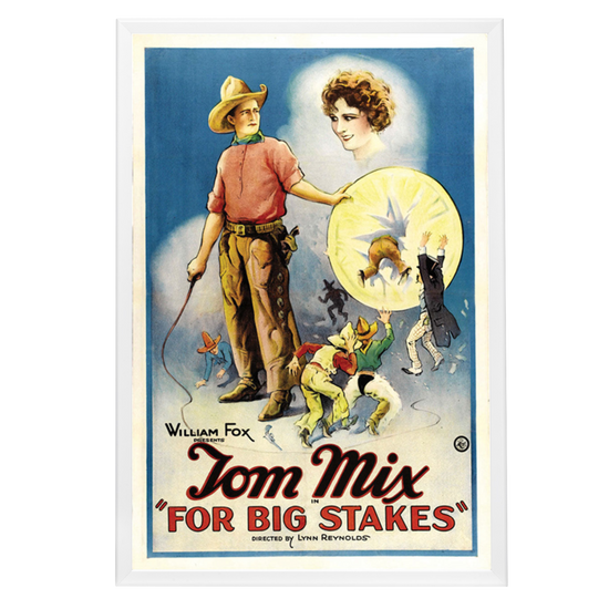 "For Big Stakes" (1922) Framed Movie Poster