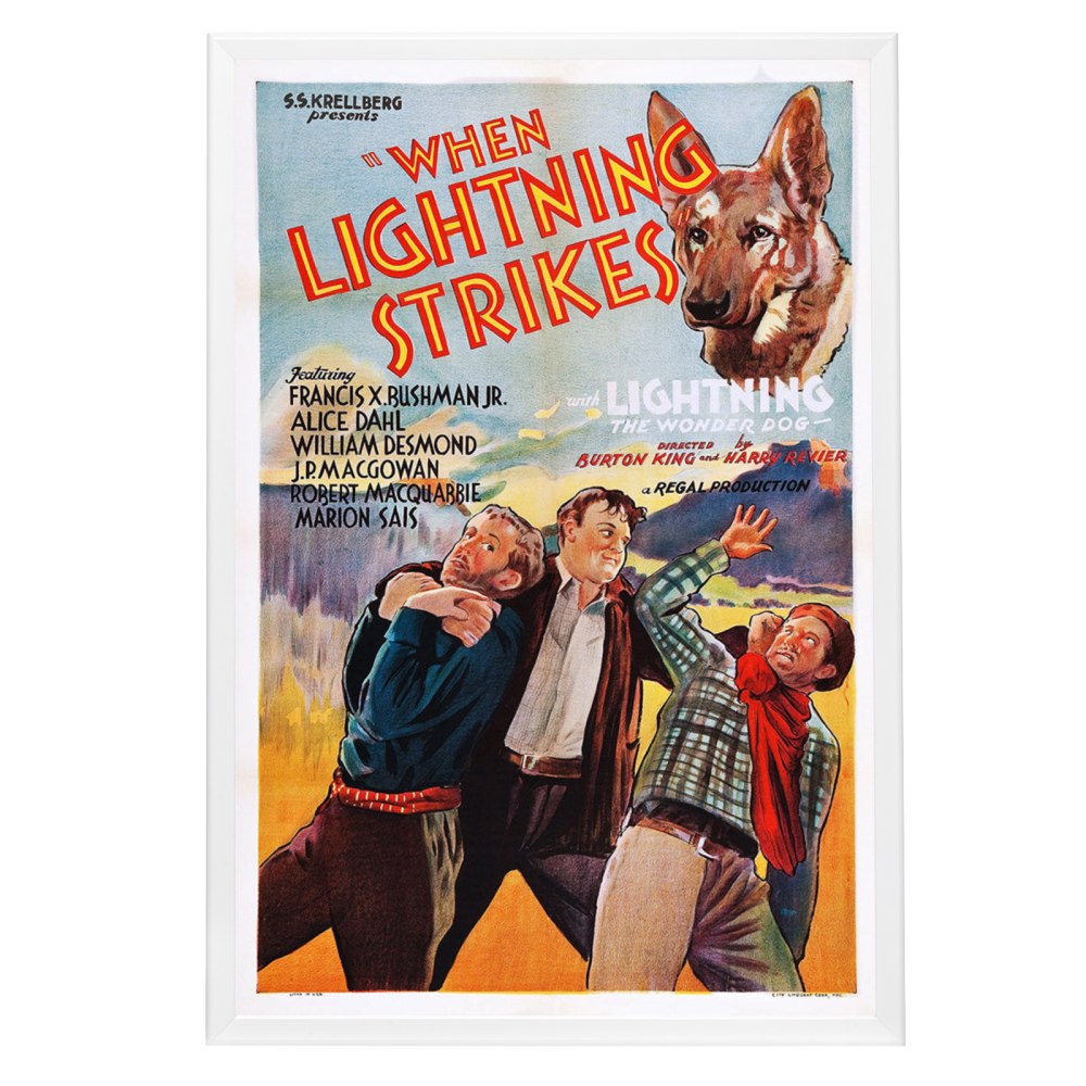 "When Lightning Strikes" (1934) Framed Movie Poster