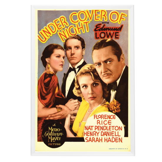 "Under Cover Of Night" (1937) Framed Movie Poster