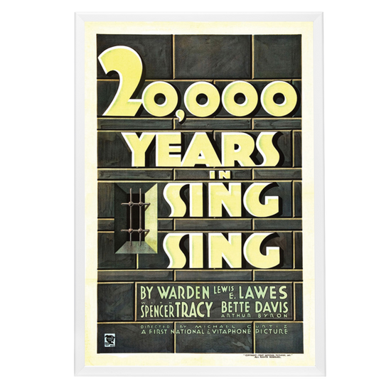 "20,000 Years In Sing Sing" (1932) Framed Movie Poster