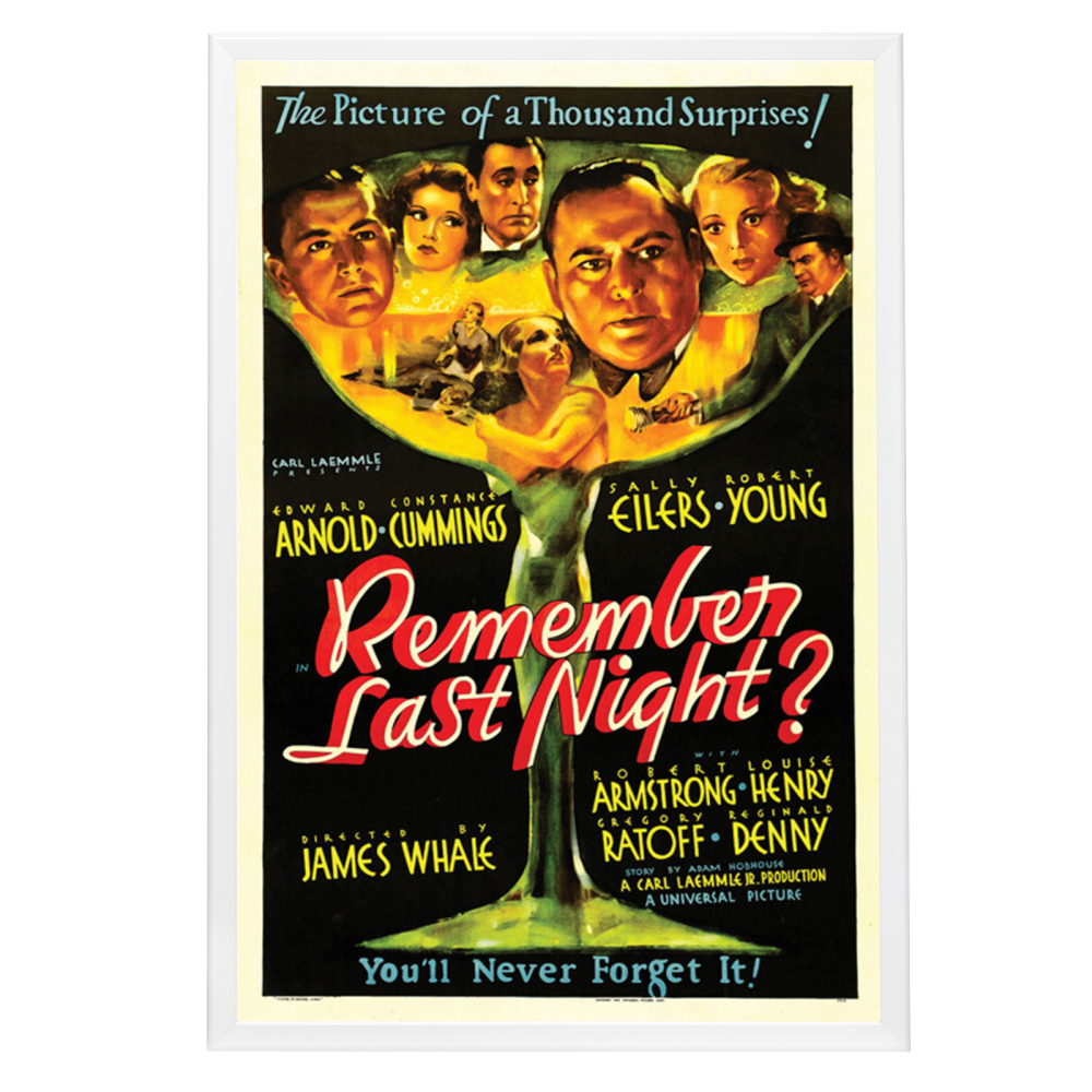 "Remember Last Night" (1935) Framed Movie Poster