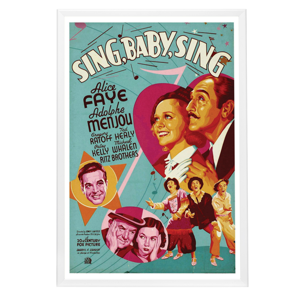 "Sing, Baby, Sing" (1936) Framed Movie Poster