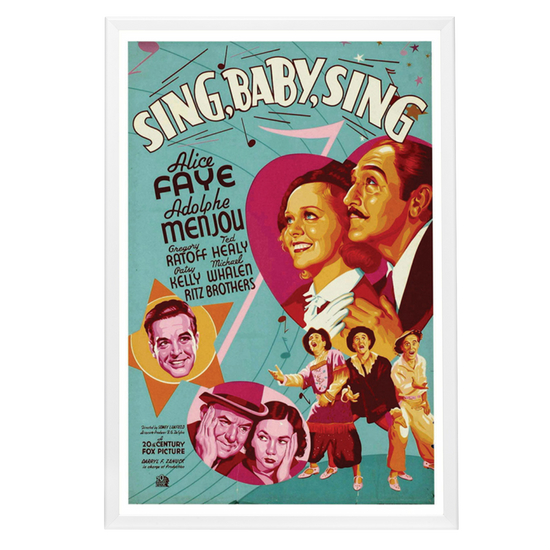 "Sing, Baby, Sing" (1936) Framed Movie Poster