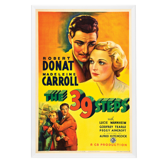 "39 Steps" (1935) Framed Movie Poster