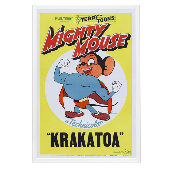 "Mighty Mouse In Krakatoa" (1945) Framed Movie Poster