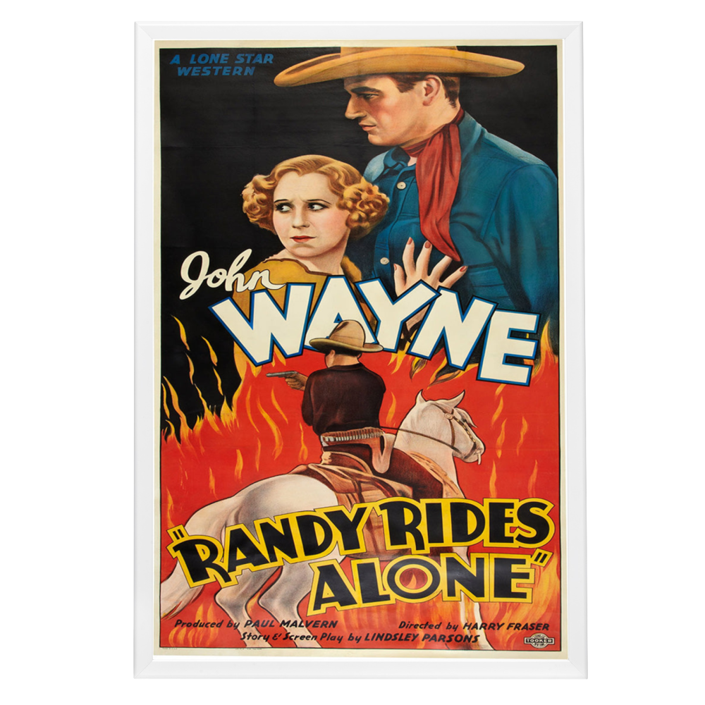 "Randy Rides Alone" (1934) Framed Movie Poster