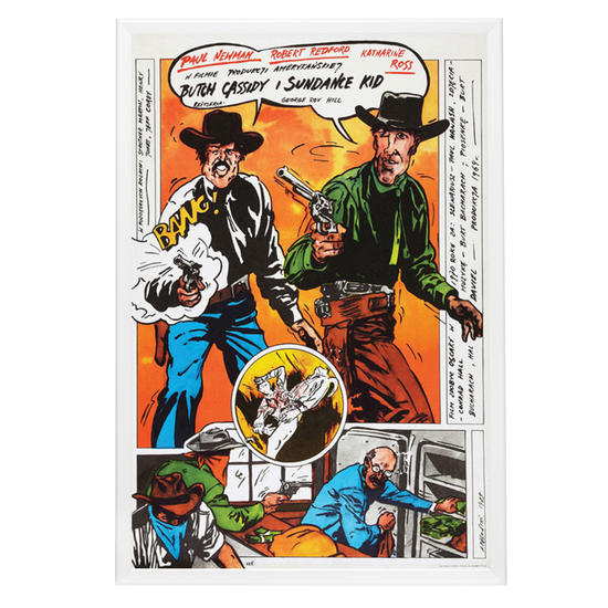 "Butch Cassidy And The Sundance Kid (Polish)" (1969) Framed Movie Poster