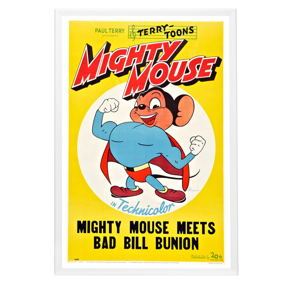 "Mighty Mouse Meets Bill Bunion" (1945) Framed Movie Poster