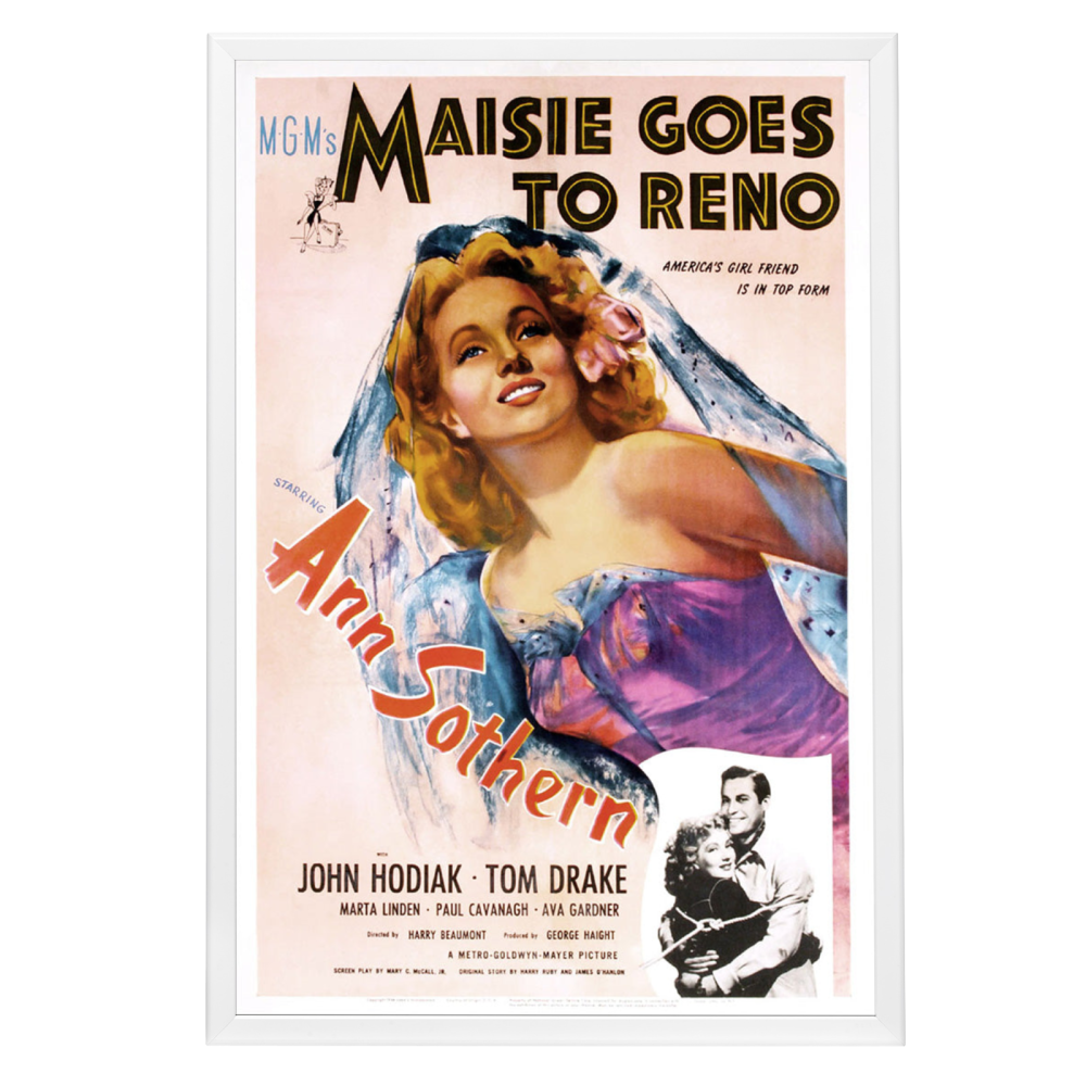 "Maisie Goes To Reno" (1944) Framed Movie Poster